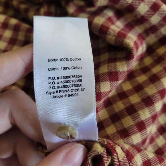 Aritzia Tna Brisco Blouse Checkered Flannel Button Down - Picture 8 of 10